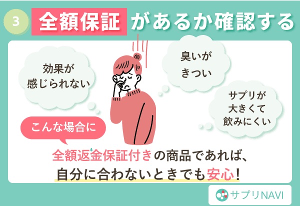 全額保証があるか確認する